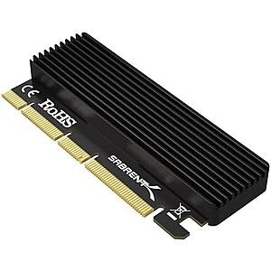 $13.49* | SABRENT NVMe M.2 SSD to PCIe X16/X8/X4 Adapter Card w/ Aluminum Heatsink at Amazon